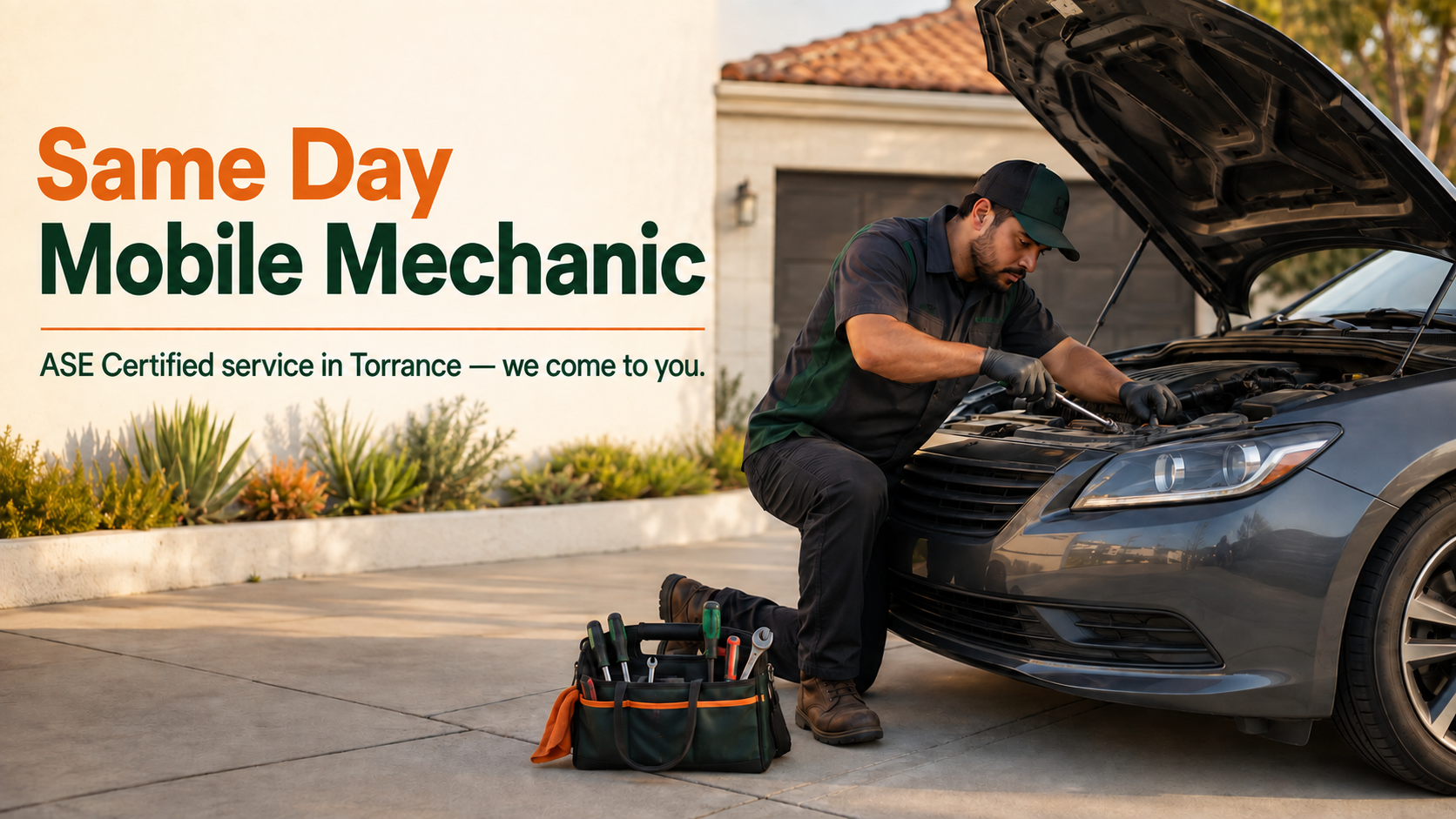 Same Day Mobile Mechanic working on a customer's vehicle